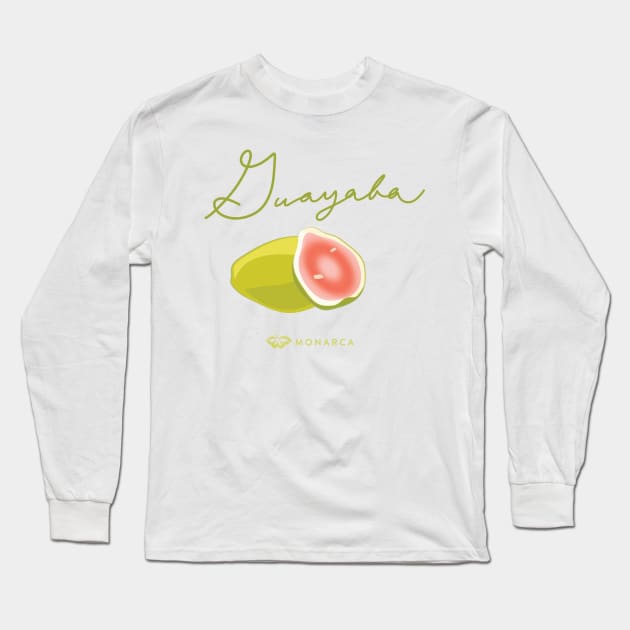 Fruits in Spanish - La Guayaba Long Sleeve T-Shirt by La Monarca Bakery